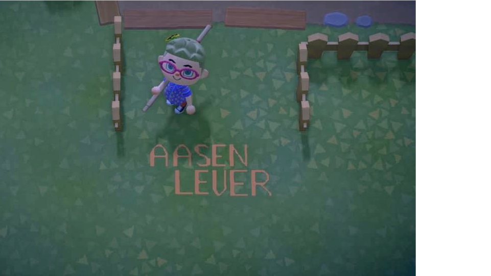 “Aasen Lives” – at the entrance to my small village.